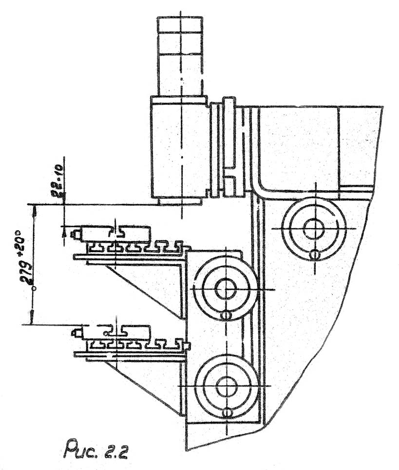 Габаритные розміри робочого простору фрезерного верстата 6720ВФ2